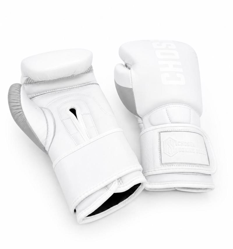 Chosen Supergel Premium Boxing Gloves-white/silver